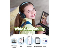 Mpow Che 1 Kids Wired Headset (Pink)