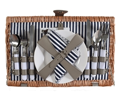 4-Person Wicker Picnic Basket