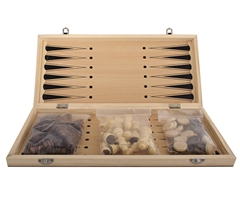 39cm Chess & Backgammon & Checkers Set