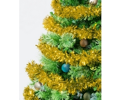 Metallic Silver Tinsel Garland