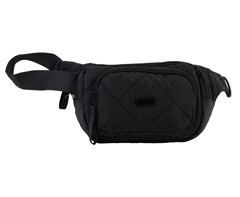 Quilted Double Pocket Moon Bag 