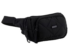 Quilted Double Pocket Moon Bag 