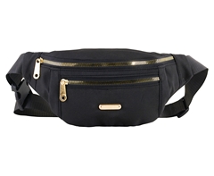 Triple Zip Moon Bag