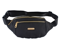 Triple Zip Moon Bag