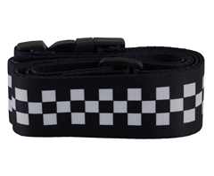 Checkered Luggage Strap & Tag