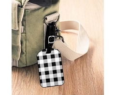 Checkered Luggage Strap & Tag