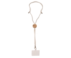 Bamboo Disc Cotton Cell Phone Holder