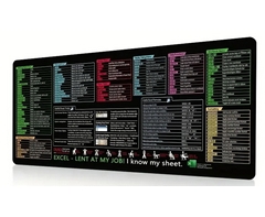 Excel Cheat Sheet Desk Mat / Mousepad XL